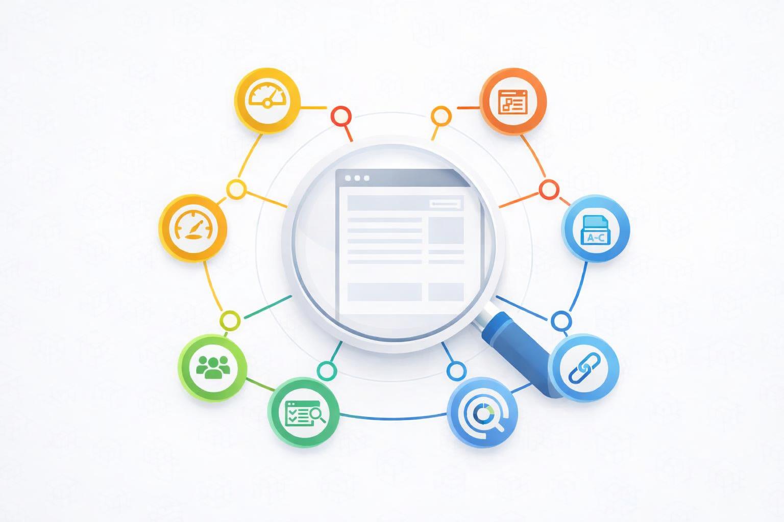 SEO Audit Process: Analyze your website’s content, links, and rankings to boost traffic and search results.